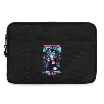 Anime and Music Chibi - Laptop bag 13" - black - Front