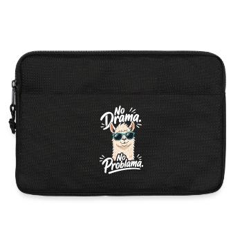 No Drama No Problama Lama Lustiger Spruch - Laptoptasche 13" - Schwarz - Vorne