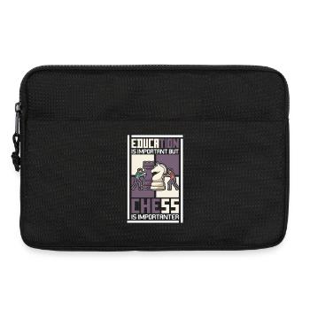 Échiquier des joueurs d’échecs - Sacoche pour ordinateur portable 13 pouces - noir - Devant
