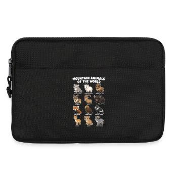 Animaux de montagne adorables en dessin animé - Sacoche pour ordinateur portable 13 pouces - noir - Devant