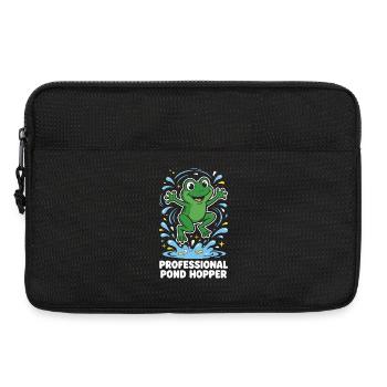 Grenouille professionnelle de sauteur d’étang - Sacoche pour ordinateur portable 13 pouces - noir - Devant