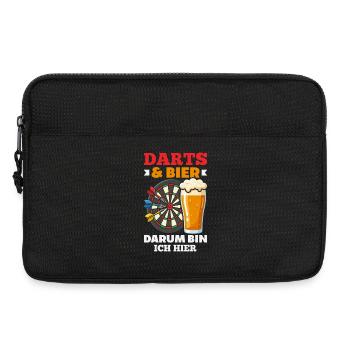 Lustige Darts Sprüche Darts Geschenke - Laptoptasche 13" - Schwarz - Vorne