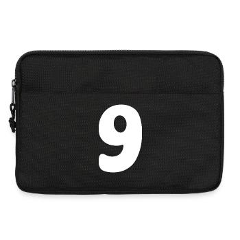 Neuf : Chiffre minimaliste 9 | Neuvième - Sacoche pour ordinateur portable 13 pouces - noir - Devant