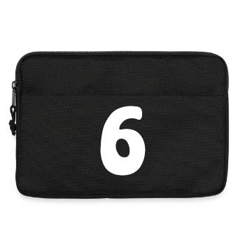 Six: Minimalist Numeral 6 | Sixth - Laptop bag 13" - black - Front