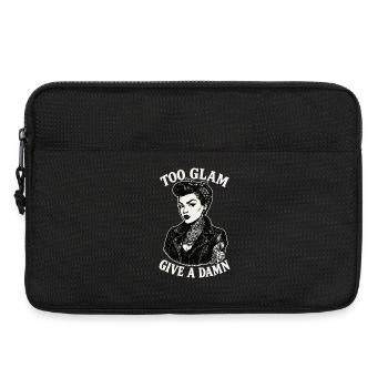 Pin-Up Girl: Too Glam to Give a Damn Biker - Laptop bag 13" - black - Front
