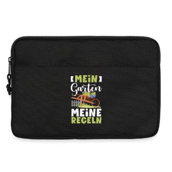Mein Garten Meine Regeln - Laptoptasche 13" - Schwarz - Vorne