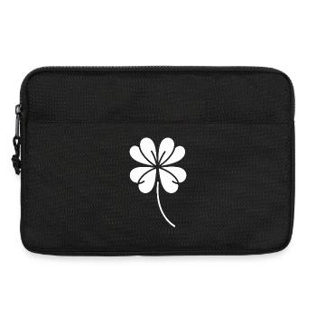 Kleeblatt Silhouette Irisches Glückssymbol - Laptoptasche 13" - Schwarz - Vorne