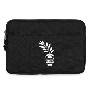 Antike Vase mit Blattzweigen - Laptoptasche 13" - Schwarz - Vorne