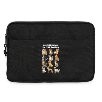  Britische Hunderassen-diagramm Niedliche - Laptoptasche 13" - Schwarz - Vorne