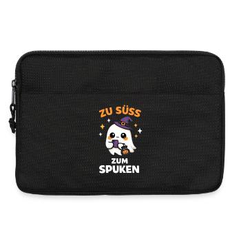 Zu süß zum Spuken – Kawaii-Geist mit Hexenhut - Laptoptasche 13" - Schwarz - Vorne