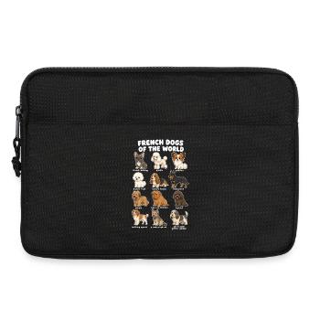 Französische Hunderassen-diagramm Niedliche - Laptoptasche 13" - Schwarz - Vorne