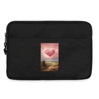 Herzwolke am Abend - Laptoptasche 13" - Schwarz - Vorne