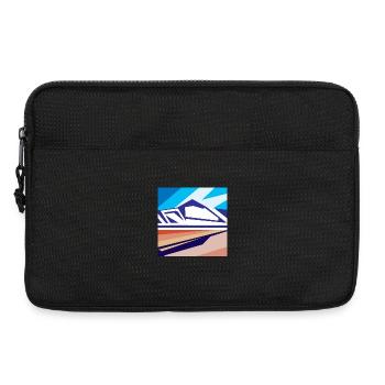 Geometrische Berge in Island - Laptoptasche 13" - Schwarz - Vorne