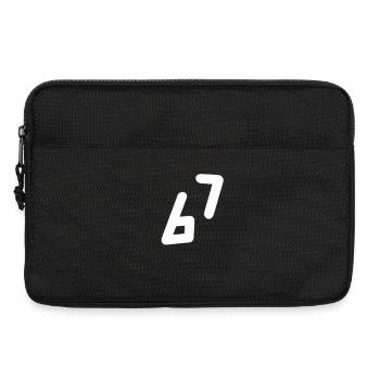 67 Logo Typography White - Laptop bag 13" - black - Front