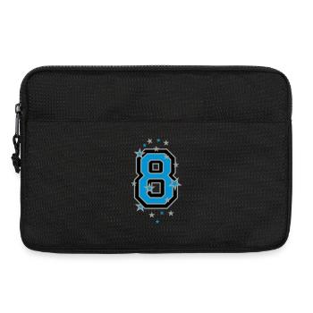 Mit Sterne verzierte Nummer Acht - Laptoptasche 13" - Schwarz - Vorne