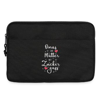 Omas sind Mütter mit Zuckerguss - Oma Geschenk - Laptoptasche 13" - Schwarz - Vorne