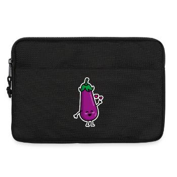 Aubergine des couples pénis Emoji textos sexe meme - Sacoche pour ordinateur portable 13 pouces - noir - Devant
