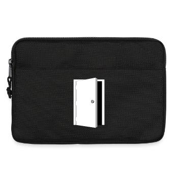 porte - Porte de coffre-fort noir-blanc - Sacoche pour ordinateur portable 13 pouces - noir - Devant