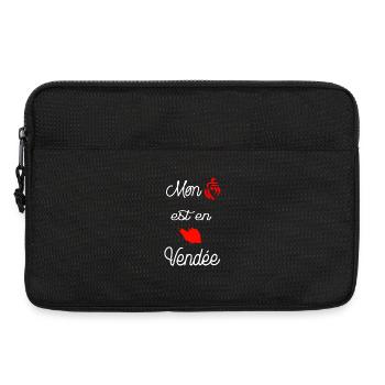 mon coeur est en vendee - Sacoche pour ordinateur portable 13 pouces - noir - Devant