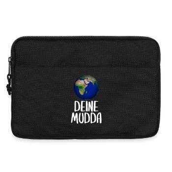 Weltkugel Schriftkunst Motiv - Laptoptasche 13" - Schwarz - Vorne