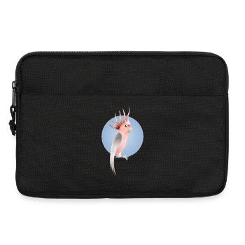 Rosakakadu Vogel mit zarten blauen Hintergrund - Laptoptasche 13" - Schwarz - Vorne