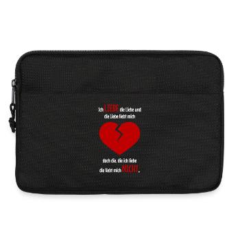 Herzschmerz für sie - Laptoptasche 13" - Schwarz - Vorne