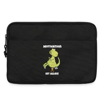 Motivation Ist Alles I Faultier I Dinosaurier - Laptoptasche 13" - Schwarz - Vorne