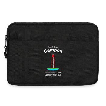Leuchtturm Campen an der Ems Nordsee Handzeichnung - Laptoptasche 13" - Schwarz - Vorne