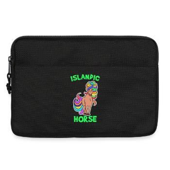Cheval Amour Poney Chevaux islandais Poney islandais Dicton - Sacoche pour ordinateur portable 13 pouces - noir - Devant