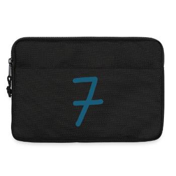 7 Nummer sieben Zahl Geburtstag - Laptoptasche 13" - Schwarz - Vorne