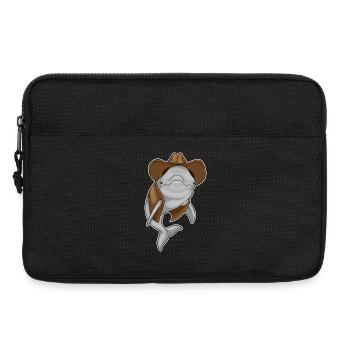 Dolphin Cowboy Cowboy Hat - Laptop bag 13" - black - Front