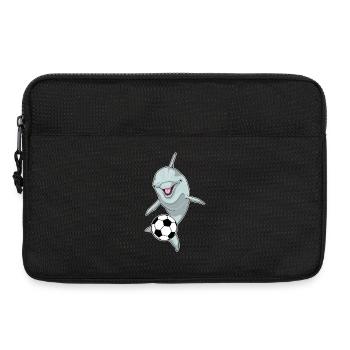 Delfin Football player Football - Laptop bag 13" - black - Front