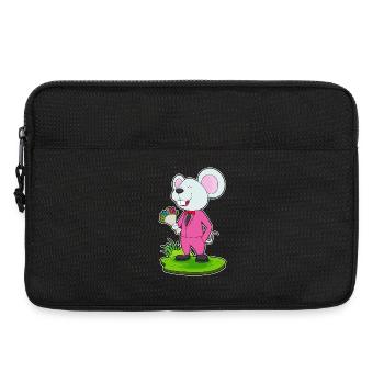 Mouse Groom Bouquet Wedding - Laptop bag 13" - black - Front