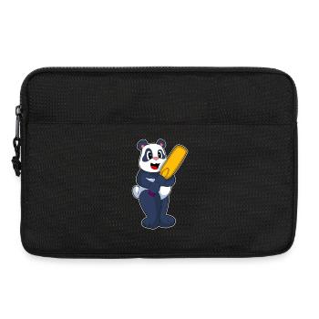 Panda Cricket Cricket Bat - Laptop bag 13" - black - Front