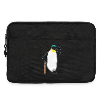 Pinguin Baseball Baseballschläger - Laptoptasche 13" - Schwarz - Vorne