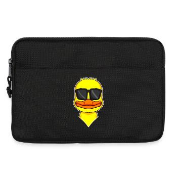 coole Ente mit Sonnenbrille - Laptoptasche 13" - Schwarz - Vorne