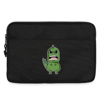 angry dino - Laptop bag 13" - black - Front