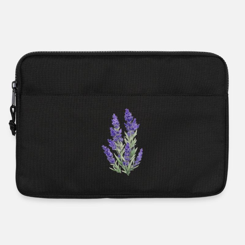 Lavendel - Laptoptasche 13" - Schwarz