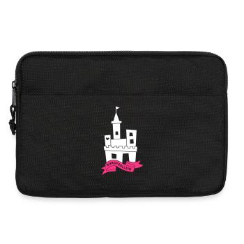 Burgfräulein Prinzessin Burg Schloss Märchen Illu - Laptoptasche 13" - Schwarz - Vorne