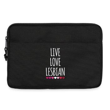 Live. Love. Lesbian. - Laptop bag 13" - black - Front
