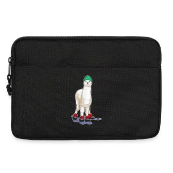 Alpaga Skieurs Ski Sports d’hiver - Sacoche pour ordinateur portable 13 pouces - noir - Devant