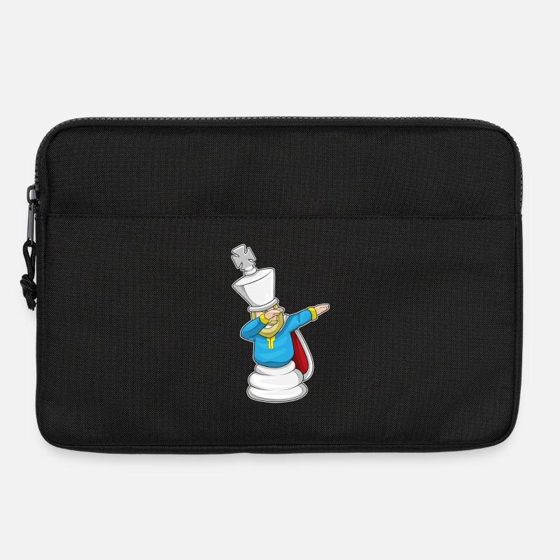 Schachfigur König Hip Hop Schach - Laptoptasche 13" - Schwarz