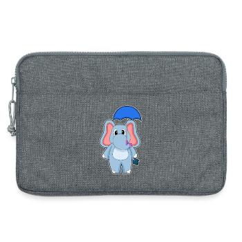 Elefant Regenschirm - Laptoptasche 13" - Grau meliert - Vorne