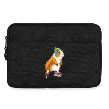 Meerschweinchen Eislaufen Schlittschuhe - Laptoptasche 13" - Schwarz - Vorne