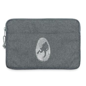 Fingerprint Rescue: Helping Hand Silhouette - Laptop bag 13" - heather grey - Front