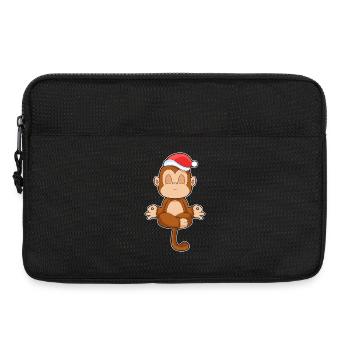 Affe Weihnachten Meditation - Laptoptasche 13" - Schwarz - Vorne