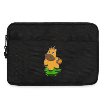 Giraffe Basketball Player Basketball - Laptop bag 13" - black - Front