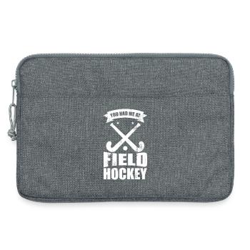 Blague sur le joueur de hockey - Sacoche pour ordinateur portable 13 pouces - gris chiné - Devant