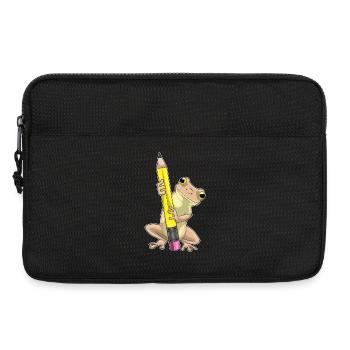 Frosch Schüler Bleistift Schule - Laptoptasche 13" - Schwarz - Vorne
