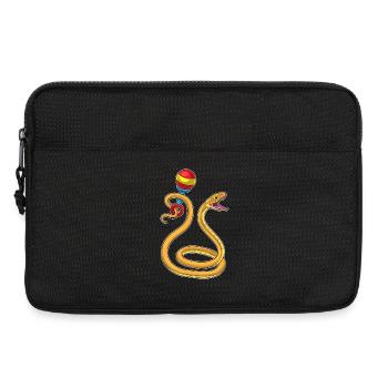 Schlange Musiker Rassel Musik - Laptoptasche 13" - Schwarz - Vorne